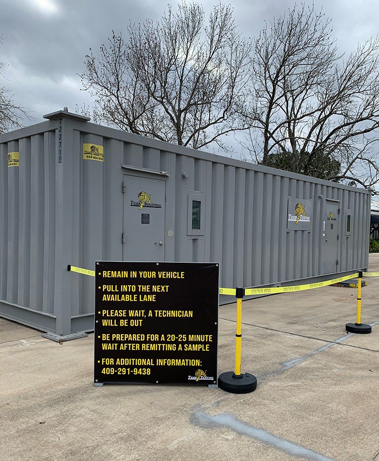 Beaumont, TX Rapid COVID Drive Thru Testing